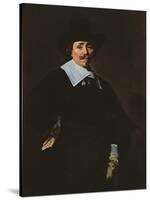 A Dutch Gentleman, C.1643-45-Frans Hals-Stretched Canvas