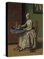 A Dutch Girl at Breakfast, c.1756-Jean-Etienne Liotard-Stretched Canvas