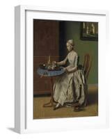 A Dutch Girl at Breakfast, c.1756-Jean-Etienne Liotard-Framed Giclee Print