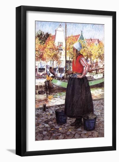 A Dutch Girl-George Hitchcock-Framed Giclee Print