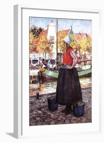 A Dutch Girl-George Hitchcock-Framed Giclee Print