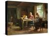 A Dutch Interior - Grace before the Meal-Evert Pieters-Stretched Canvas