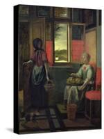 A Dutch Interior-Pieter de Hooch-Stretched Canvas