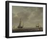 A Dutch Man-Of-War and Various Vessels in a Breeze, C. 1640-Simon de Vlieger-Framed Giclee Print