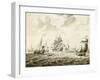 A Dutch Man-Of-War Firing a Salute - a Penschilderij-Adriaen Salm-Framed Giclee Print