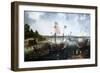 A Dutch Merchant Ship Attacked by a British Privateer, off the Coast of La Rochelle (France). Paint-null-Framed Giclee Print