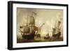 A Dutch Merchantman with a Wijdschip and other Shipping off Amsterdam-Jacob Adriansz Bellevois-Framed Giclee Print