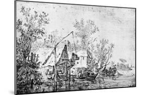 A Dutch River, 1913-Jan Van Goyen-Mounted Giclee Print