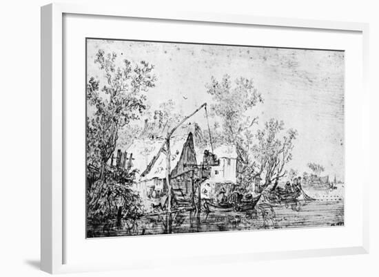 A Dutch River, 1913-Jan Van Goyen-Framed Giclee Print