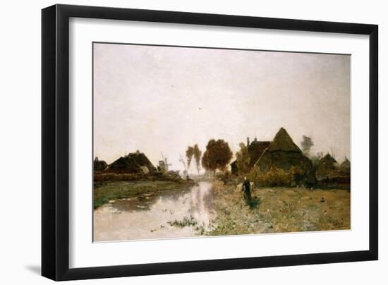 A Dutch River Landscape with Windmills-Henry Thomas Alken-Framed Giclee Print