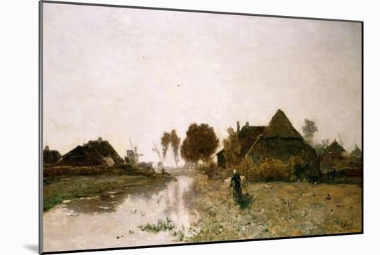 A Dutch River Landscape with Windmills-Henry Thomas Alken-Mounted Giclee Print