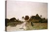 A Dutch River Landscape with Windmills-Henry Thomas Alken-Stretched Canvas