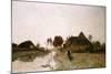 A Dutch River Landscape with Windmills-Henry Thomas Alken-Mounted Giclee Print
