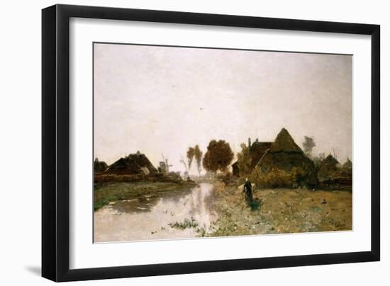 A Dutch River Landscape with Windmills-Henry Thomas Alken-Framed Giclee Print