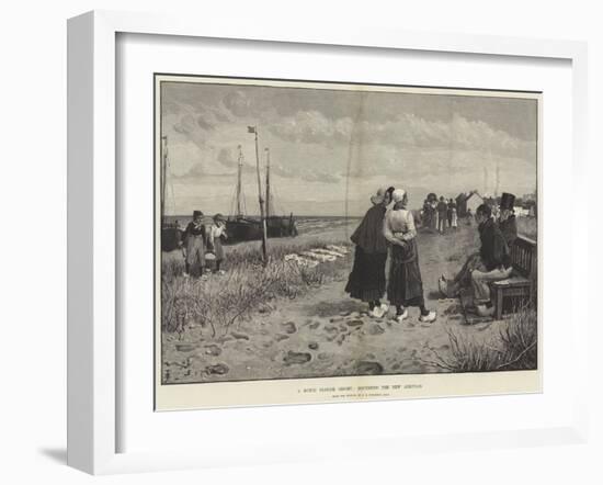 A Dutch Seaside Resort, Discussing the New Arrivals-null-Framed Giclee Print