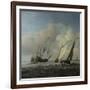 A Dutch Ship, a Yacht and Smaller Vessels in a Breeze, C. 1660-Willem Van De Velde The Younger-Framed Giclee Print