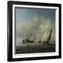 A Dutch Ship, a Yacht and Smaller Vessels in a Breeze, C. 1660-Willem Van De Velde The Younger-Framed Giclee Print