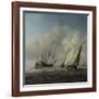 A Dutch Ship, a Yacht and Smaller Vessels in a Breeze, C. 1660-Willem Van De Velde The Younger-Framed Giclee Print