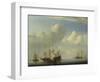 A Dutch Ship Coming to Anchor, 1657-Willem Van De Velde The Younger-Framed Giclee Print