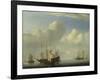 A Dutch Ship Coming to Anchor, 1657-Willem Van De Velde The Younger-Framed Giclee Print