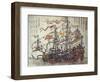 A Dutch Ship-Japanese School-Framed Giclee Print