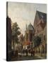 A Dutch Street Scene, 1867-Leon Bakst-Stretched Canvas