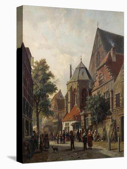 A Dutch Street Scene, 1867-Leon Bakst-Stretched Canvas