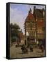 A Dutch Street Scene-Willem Koekkoek-Framed Stretched Canvas
