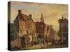 A Dutch Street Scene-Willem Koekkoek-Stretched Canvas