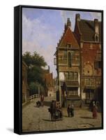 A Dutch Street Scene-Henry Thomas Alken-Framed Stretched Canvas
