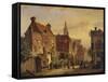 A Dutch Street Scene-Willem Koekkoek-Framed Stretched Canvas