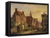 A Dutch Street Scene-Willem Koekkoek-Framed Stretched Canvas