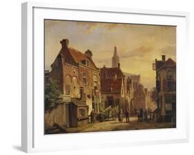 A Dutch Street Scene-Willem Koekkoek-Framed Giclee Print