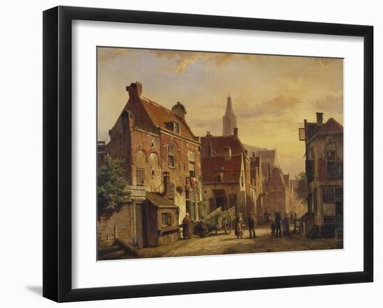 A Dutch Street Scene-Willem Koekkoek-Framed Giclee Print