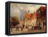 A Dutch Town Square, 1860-Willem Koekkoek-Framed Stretched Canvas