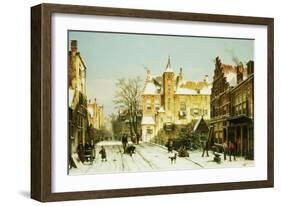 A Dutch Village in Winter-Willem Koekkoek-Framed Giclee Print