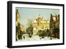 A Dutch Village in Winter-Willem Koekkoek-Framed Giclee Print