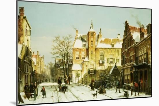 A Dutch Village in Winter-Willem Koekkoek-Mounted Giclee Print