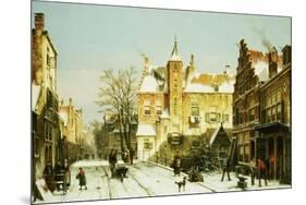 A Dutch Village in Winter-Willem Koekkoek-Mounted Premium Giclee Print