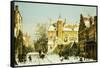 A Dutch Village in Winter-Willem Koekkoek-Framed Stretched Canvas