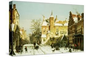 A Dutch Village in Winter-Willem Koekkoek-Stretched Canvas