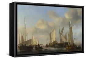 A Dutch Yacht Saluting, 1661-Willem Van De Velde The Younger-Framed Stretched Canvas