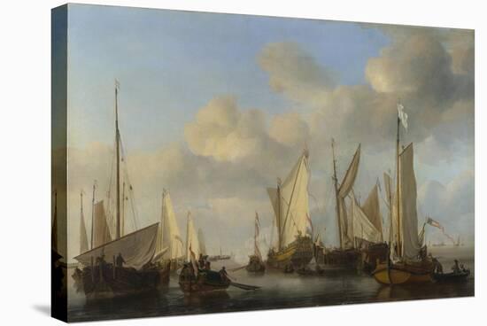 A Dutch Yacht Saluting, 1661-Willem Van De Velde The Younger-Stretched Canvas