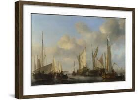 A Dutch Yacht Saluting, 1661-Willem Van De Velde The Younger-Framed Giclee Print