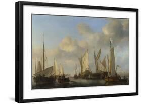 A Dutch Yacht Saluting, 1661-Willem Van De Velde The Younger-Framed Giclee Print