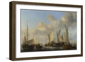 A Dutch Yacht Saluting, 1661-Willem Van De Velde The Younger-Framed Giclee Print