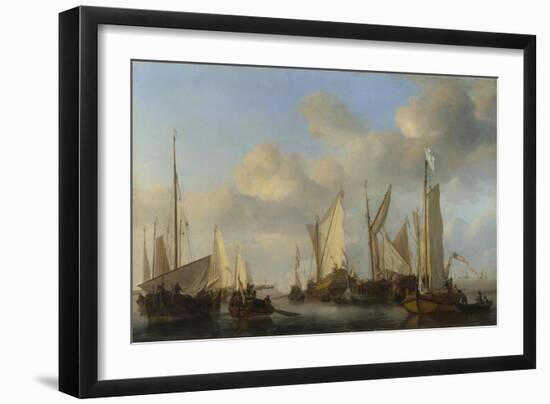 A Dutch Yacht Saluting, 1661-Willem Van De Velde The Younger-Framed Giclee Print