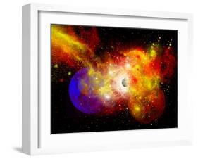 A Dying Star Turns Nova as it Blows Itself Apart-Stocktrek Images-Framed Photographic Print