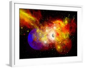 A Dying Star Turns Nova as it Blows Itself Apart-Stocktrek Images-Framed Photographic Print