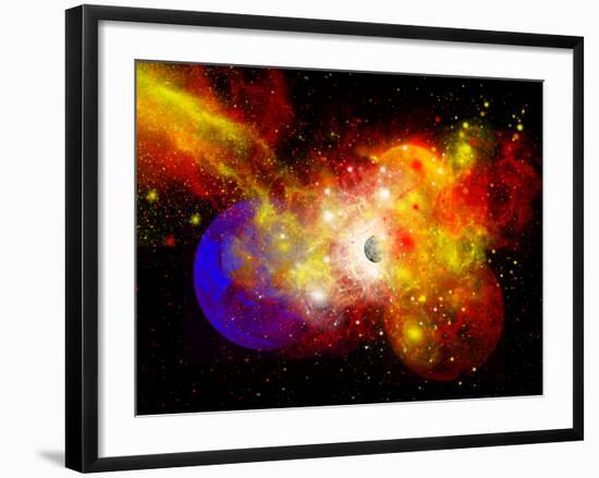 A Dying Star Turns Nova as it Blows Itself Apart-Stocktrek Images-Framed Photographic Print